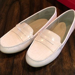 Pink penny loafers